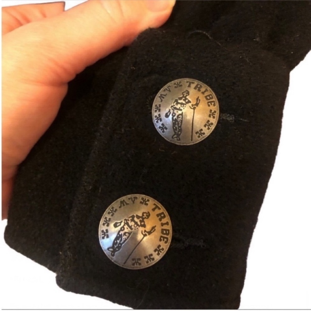 My Tribe Black Wool Cashmere Jacket Victorian Military Goth Fall Winter Small - Picture 6 of 12